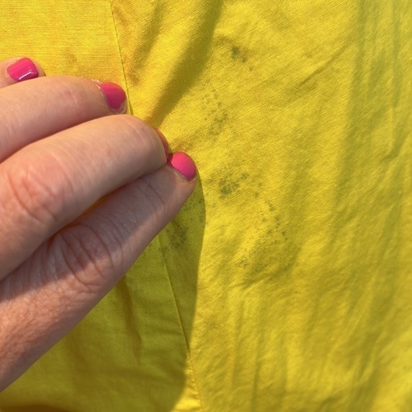 Free People yellow “V” neck mini dress size M/L - Picture 8 of 12